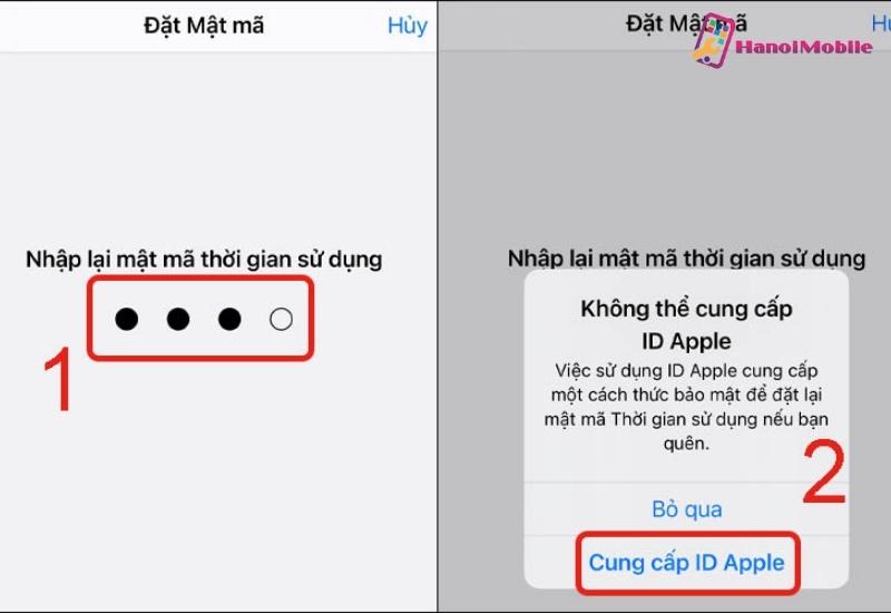 Chọn cung cấp id Apple